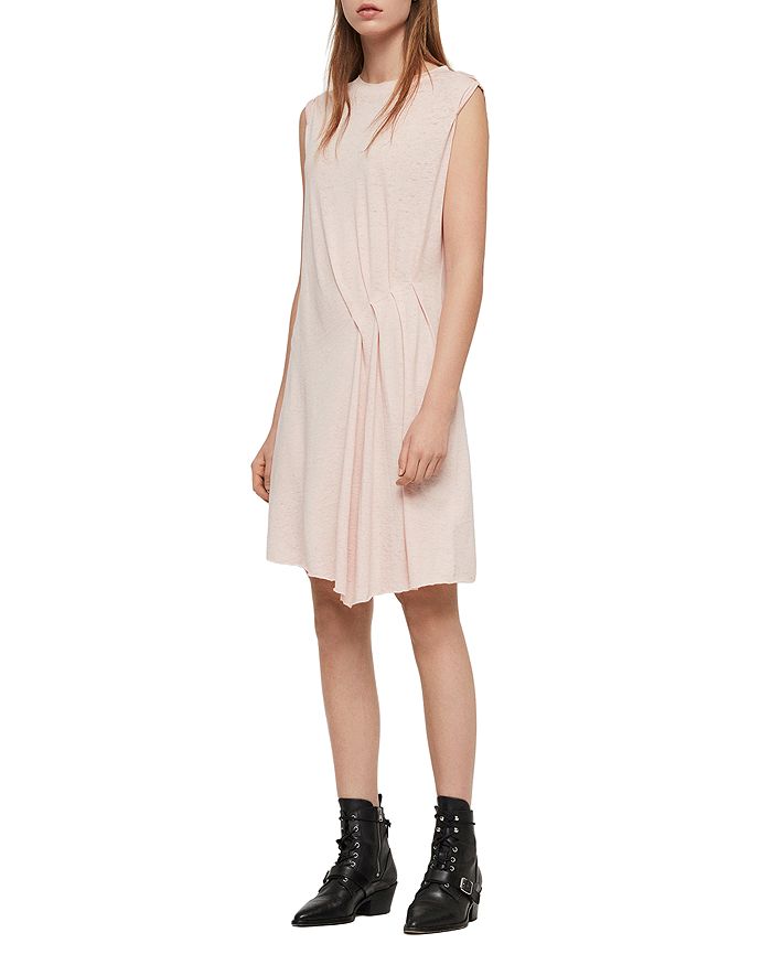 ALLSAINTS Duma Asymmetric Pleated Tank Dress Bloomingdale s