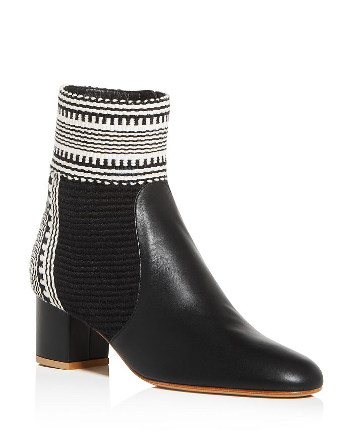 Antolina Women's Dala Block-heel Booties In Black/white