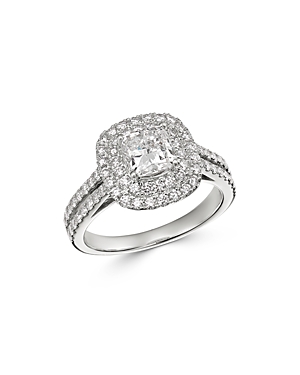 Bloomingdale's Cushion Cut Certified Diamond Engagement Ring in 18K White Gold, 2.0 ct. t.w. - 100% 
