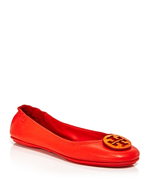 Tory Burch Women's Minnie Travel Ballet Flats In Bright Pomander
