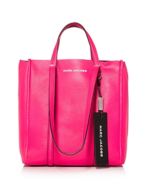 Marc Jacobs The Tag Leather Tote In Diva Pink