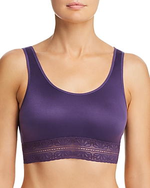B.tempt'd By Wacoal Future Foundation Crop Top With Lace In Grape