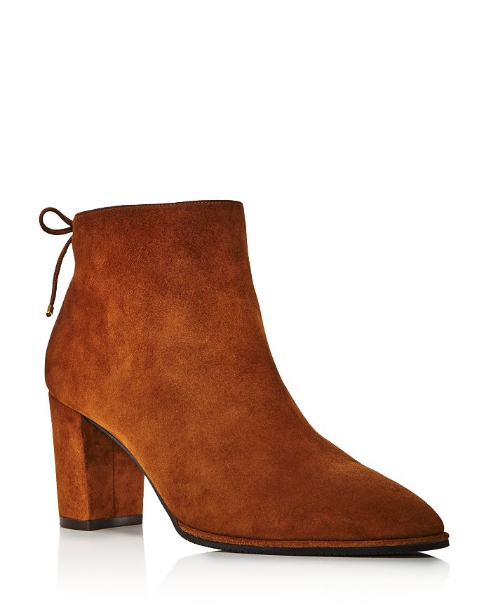 Stuart Weitzman Women's Gardiner Block Heel Ankle Booties | Bloomingdale's