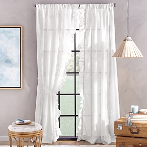 Peri Home Arabella Rod Pocket Curtain Panel, 50 X 108 In White