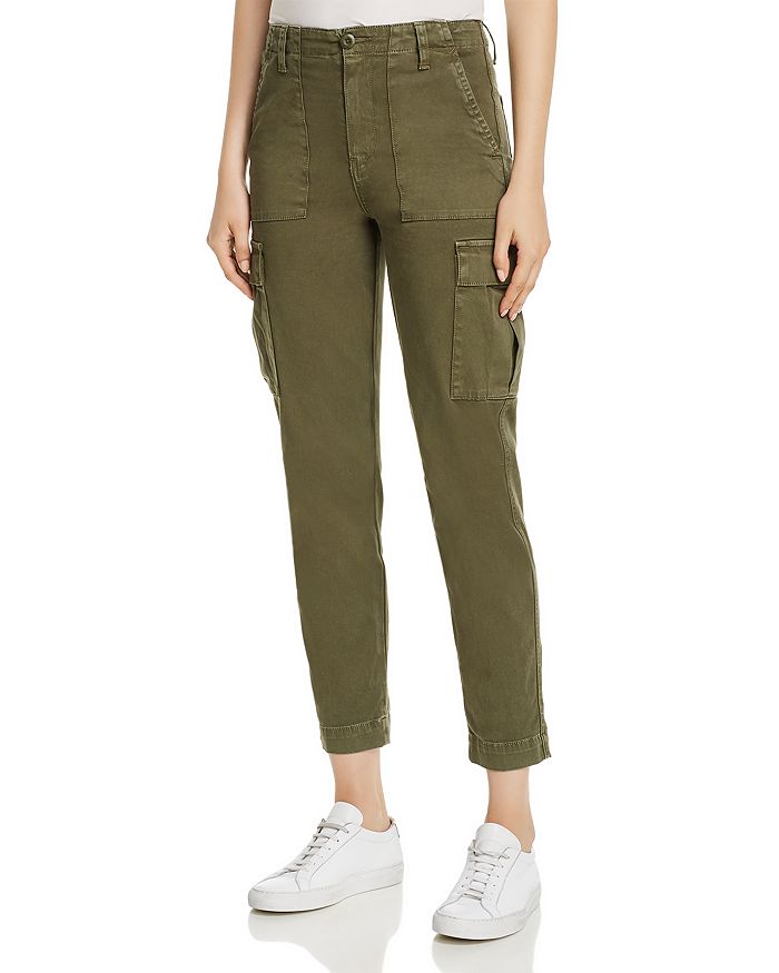 Hudson High-rise Straight-leg Cargo Pants In Washed Troop
