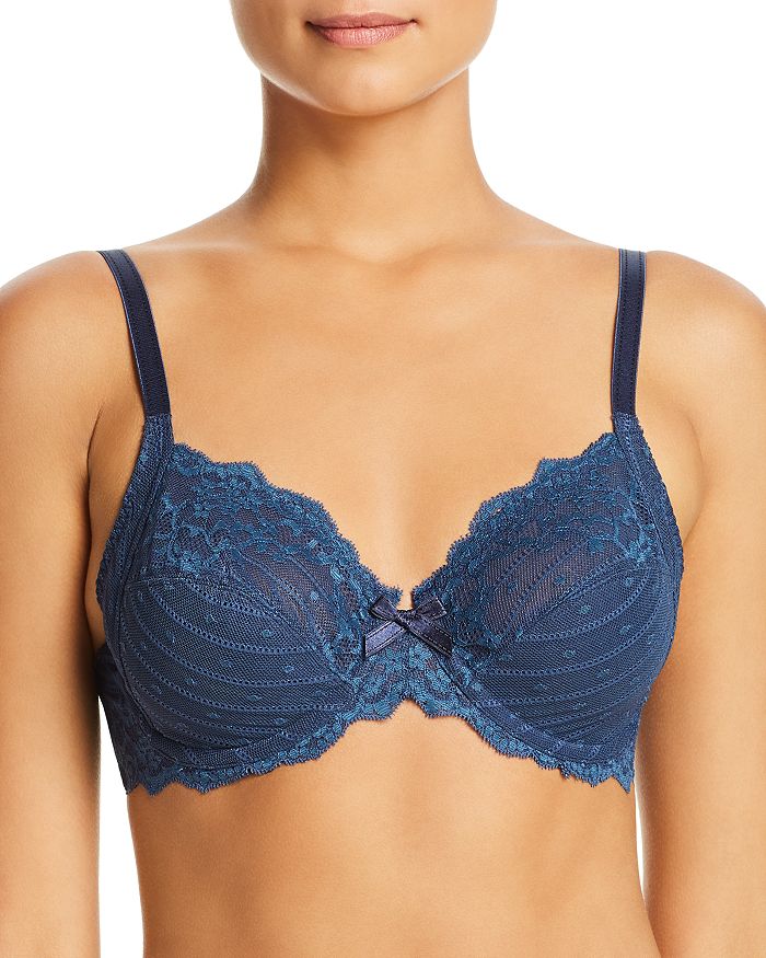 Chantelle Rive Gauche Full Coverage Unlined Bra In Midnight Blue