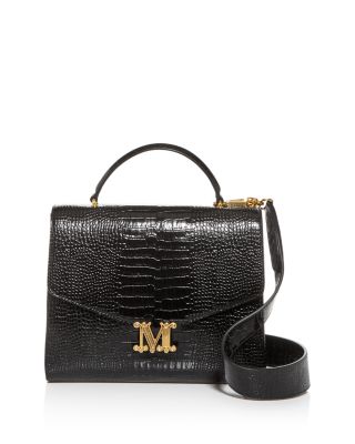 Max Mara Linda Large Croc Embossed Leather Shoulder Bag Bloomingdale s