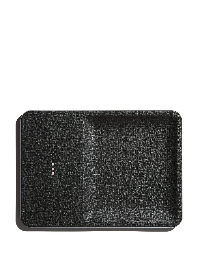 Courant Catch:3 Leather Wireless Charging Pad And Organizer In Black