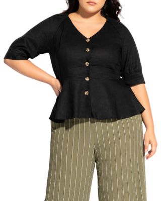 City Chic Plus - Lola Peplum Top