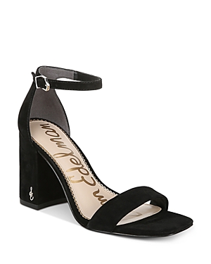 Shop Sam Edelman Women's Daniella Strappy High-heel Sandals In Black Suede
