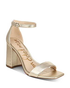 Sam Edelman Daniella Ankle Strap Sandal In Gold Metallic Leather