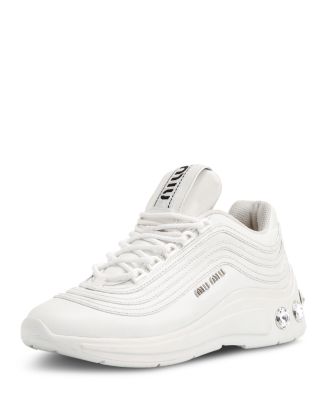 MIu♡ Miu Miu Women's Crystal Embellished Chunky Sneakers