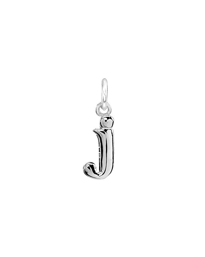Aqua Initial Charm In Sterling Silver Or 18k Gold-plated Sterling Silver - 100% Exclusive In J/silver