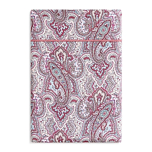 Anne De Solene Paisley Flat Sheet, Queen In Pink