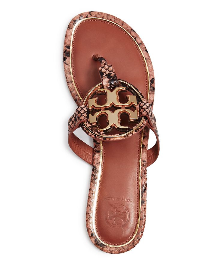 tory burch miller sandals metal logo