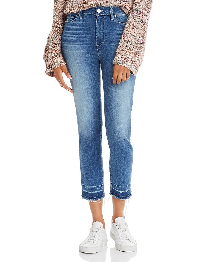 PAIGE HOXTON SLIM CROPPED RELEASED HEM JEANS IN PLAZA,5367F46-6440