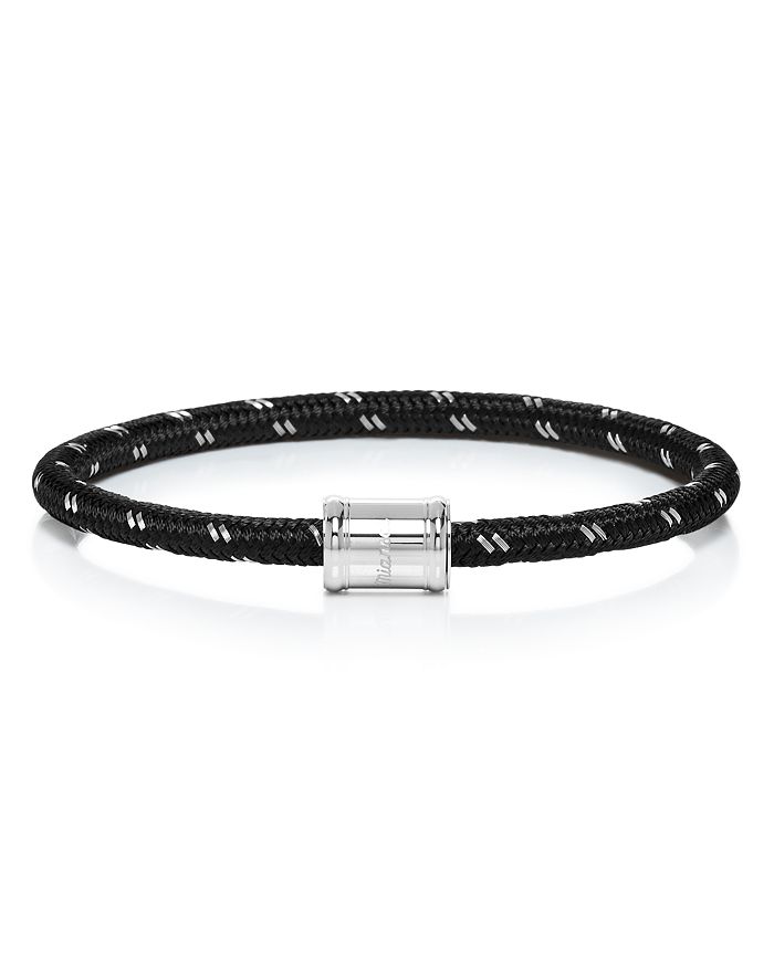 Miansai Mini Single Rope Bracelet In Black/steel