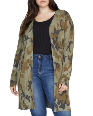 camo duster cardigan