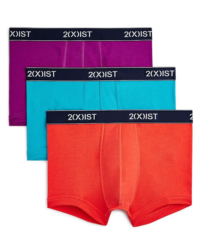 2(x)ist No Show Trunks, Pack Of 3 In Purple/hibiscus/bluebird