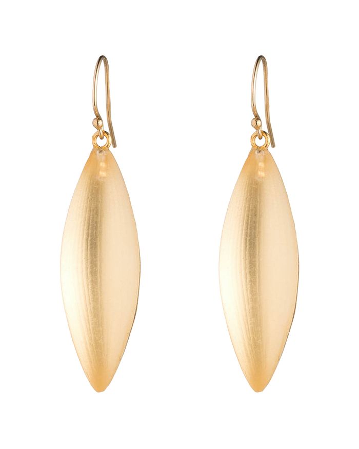 Alexis Bittar Textured Lucite Drop Earrings In Green/gold