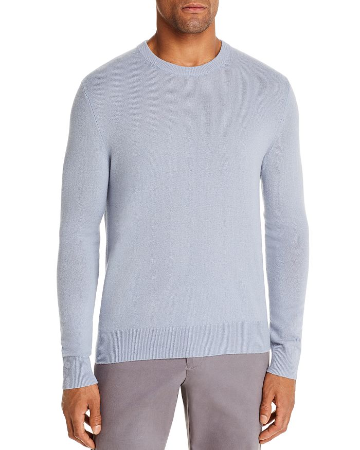 The Men's Store At Bloomingdale's Cashmere Crewneck Sweater - 100% Exclusive In Light Blue Slate