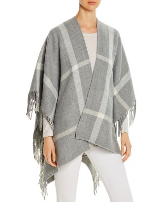 V Fraas Reversible Windowpane Ruana - Exclusive | Bloomingdale's