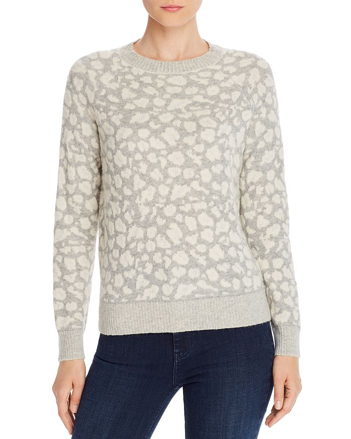 Rebecca Taylor La Vie Leopard Print Sweater 100 Exclusive In Cream gray Combo ModeSens
