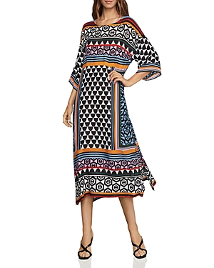 BCBGMAXAZRIA GEOMETRIC PRINT MIDI TUNIC DRESS EYF6206853
