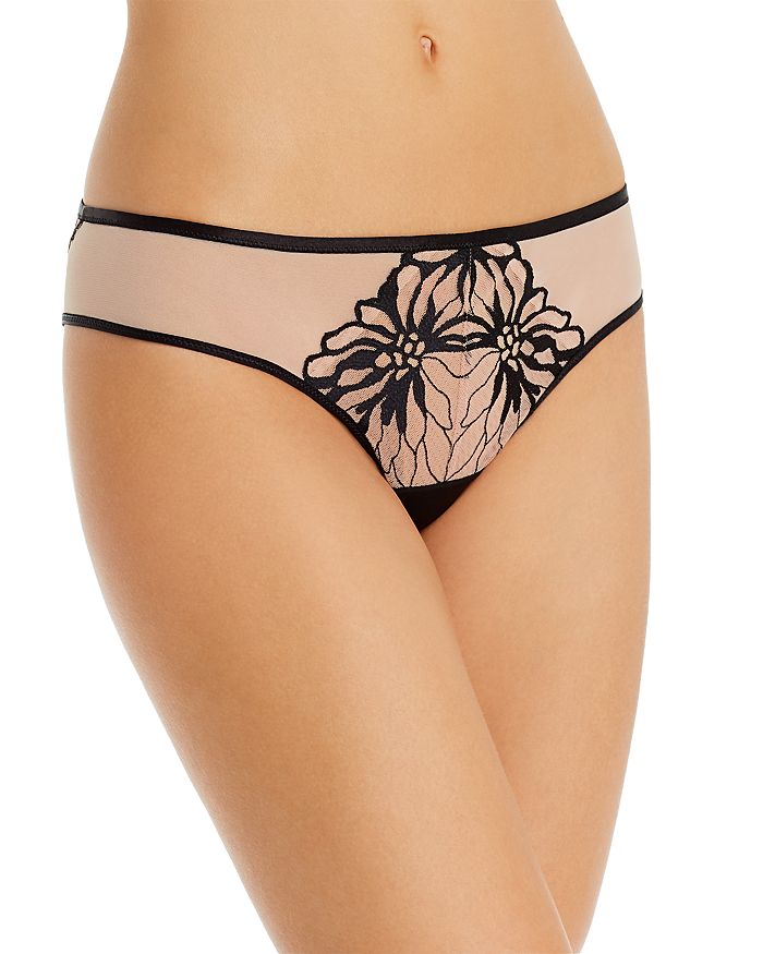 CHANTELLE SHADOWS EMBROIDERED THONG,12A9