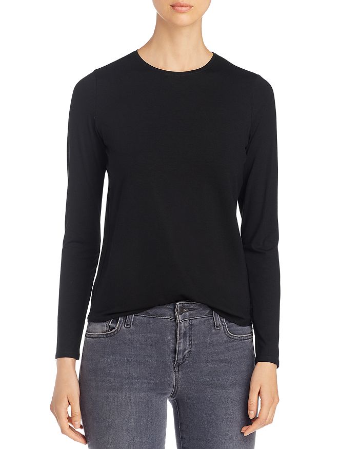 EILEEN FISHER SYSTEM LONG-SLEEVE TEE,EEVFF-T0011M