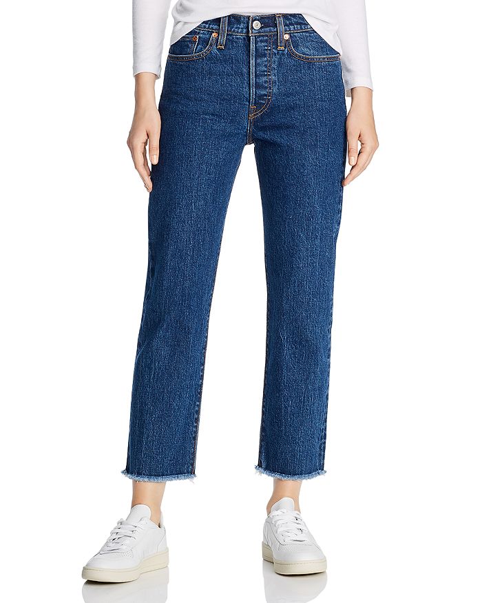 Levi's Wedgie Straight-Leg Cropped Jeans in Below The Belt | Bloomingdale's