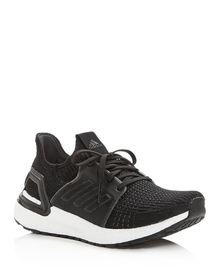 Adidas Originals Women's Ultraboost 19 Knit Low-top Sneakers In Black/coral
