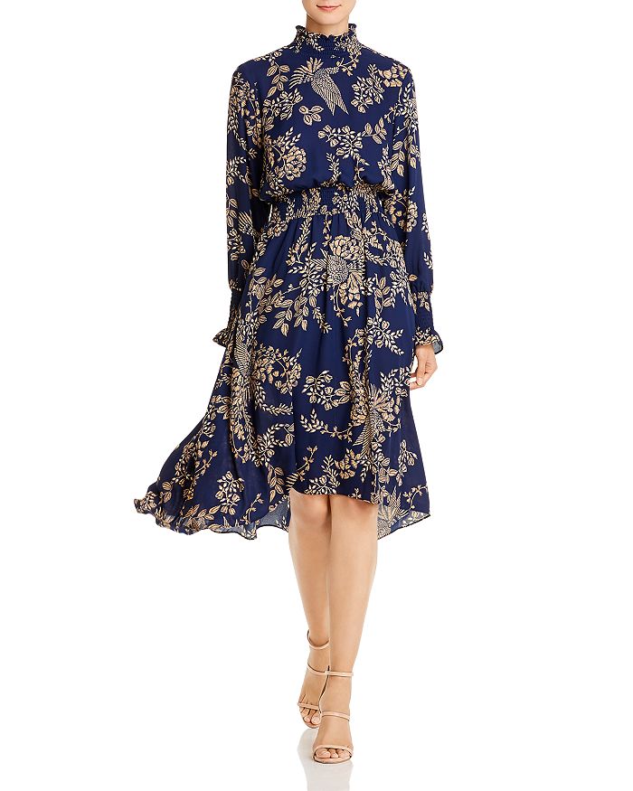 nanette Nanette Lepore Smocked Floral Print Dress Bloomingdale s