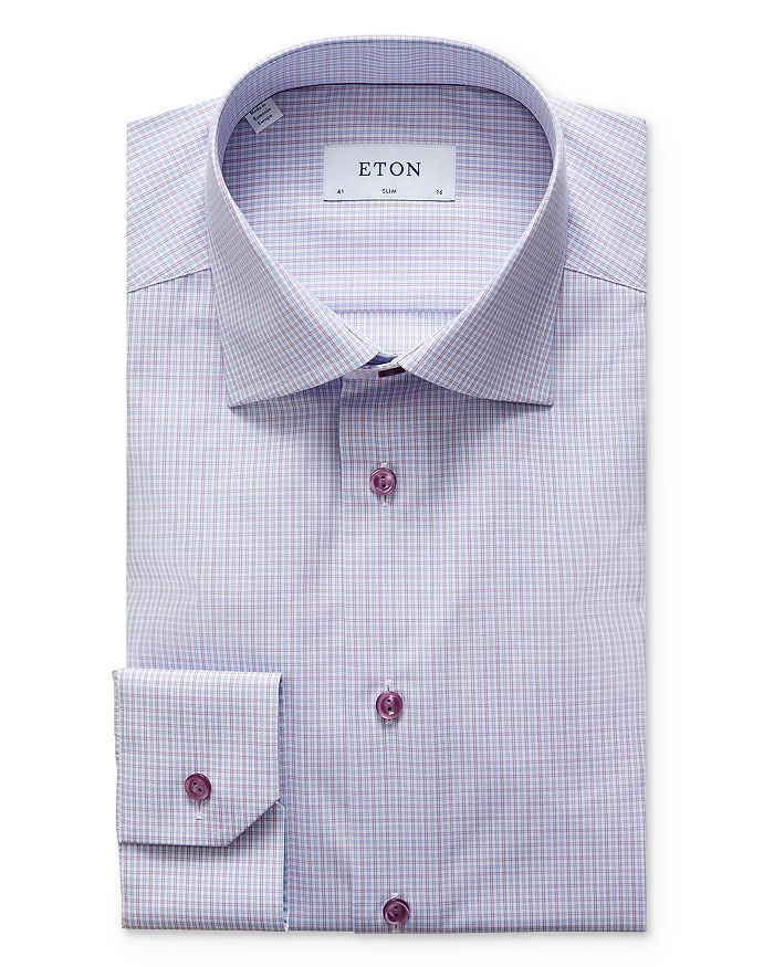 Eton Plaid Slim Fit Dress Shirt | Bloomingdale's