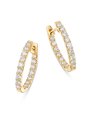 Bloomingdale's Diamond Inside-Out Oval Hoop Earrings in 14K Yellow Gold, 1.0 ct. t.w. - 100% Exclusi