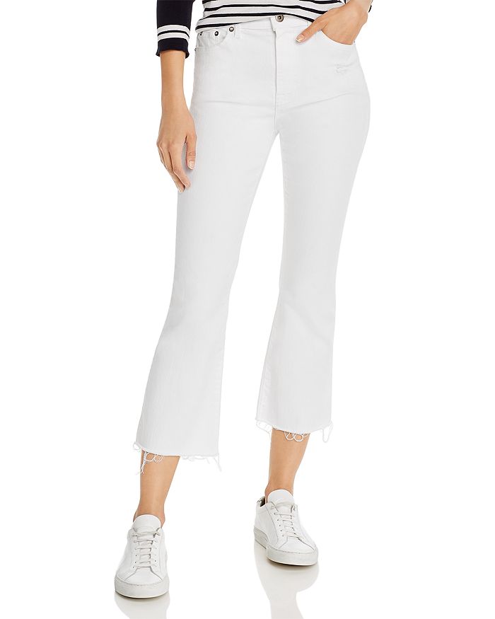 Pistola Lennon High-rise Cropped Bootcut Jeans In Winter White - 100% Exclusive