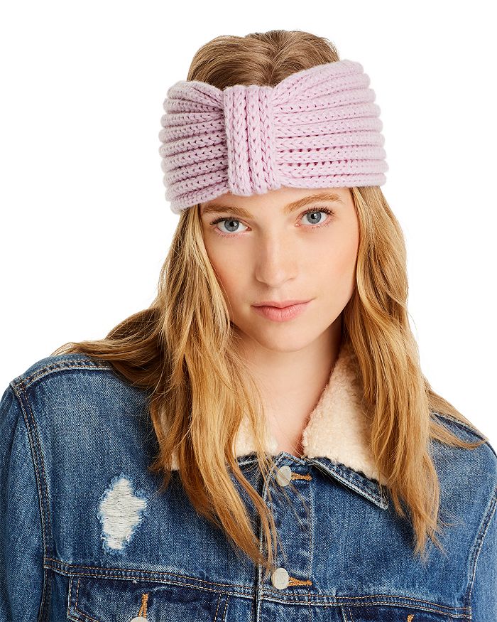 Rosie Sugden Knit Cashmere Headband In Pink
