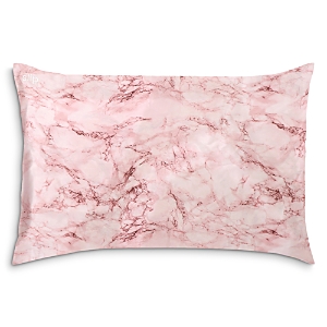 Slip For Beauty Sleep Pure Silk Queen Pillowcase In Pink Marble