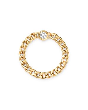Zoe Chicco 14K Yellow Gold Diamond Chain Ring