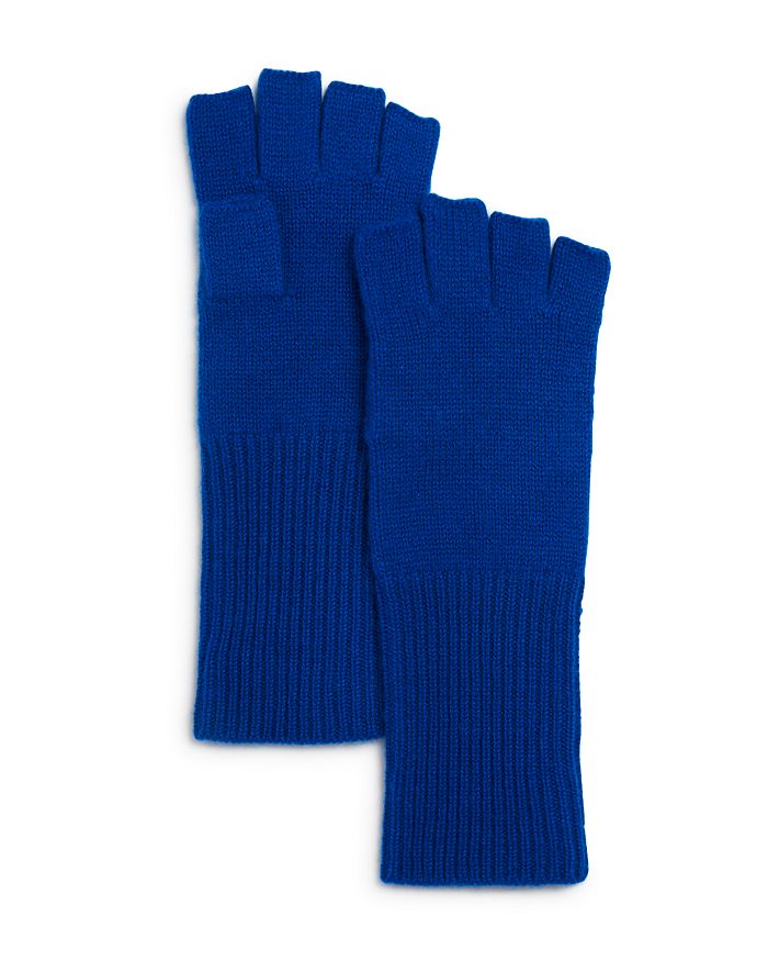 Aqua Cashmere Fingerless Cashmere Gloves - 100% Exclusive In Electric Blue