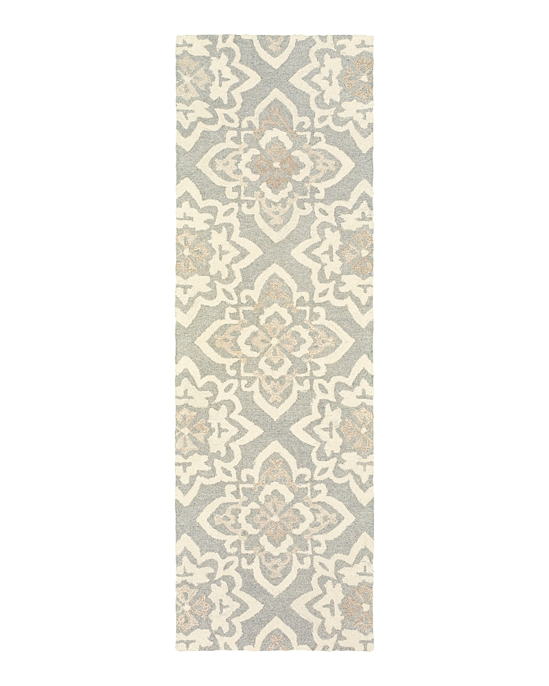 Oriental Weavers Craft 93004 Runner Rug, 2'6 X 8' In Gray/sand