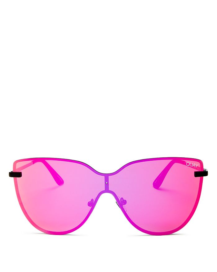Quay Women s Daydream Shield Sunglasses 56mm In Black pink Mirror
