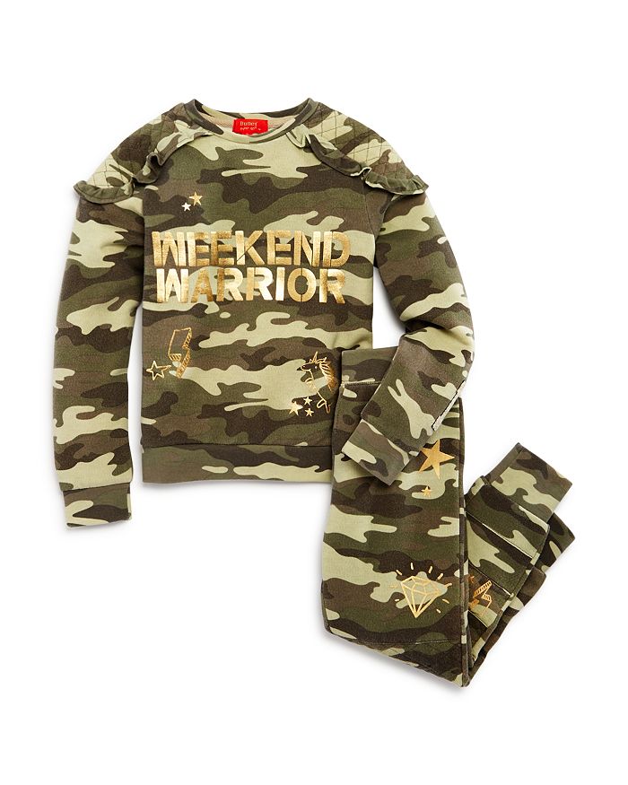 Girls discount camo sweatshirt