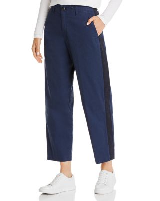 bone Workman Side Stripe Wide-Leg Pants 