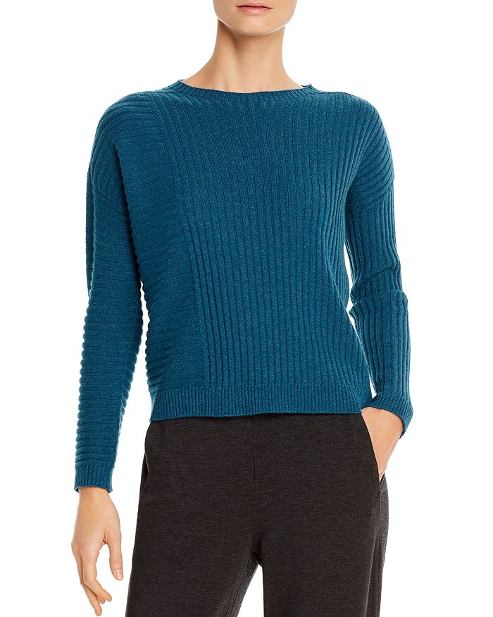 Eileen Fisher Petites Ribbed Cashmere Sweater | Bloomingdale's