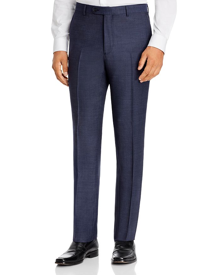 John Varvatos Twill Solid Slim Fit Suit Trousers In Blue