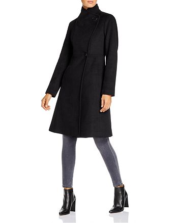 Calvin Klein Asymmetric Wool-Blend Coat | Bloomingdale's