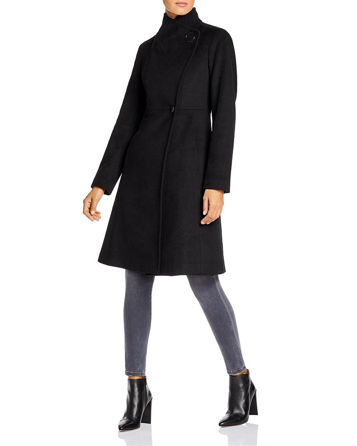 jury vergeven Redding Calvin Klein Asymmetric Wool-Blend Coat | Bloomingdale's