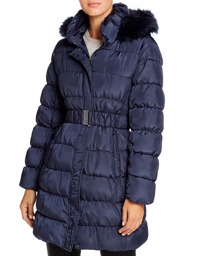 Via spiga smocked waist puffer sale coat