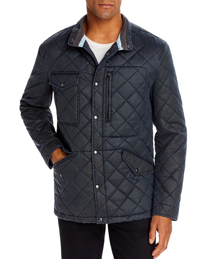 Johnnie-o Weldon Quilted Field Jacket In Wake | ModeSens